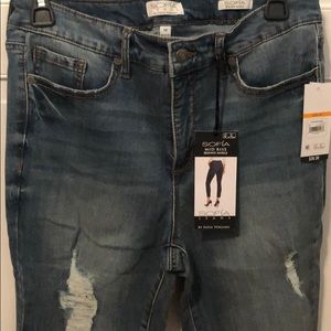Sofia Vergara Mid Rise Skinny Ankle Jeans Size 10